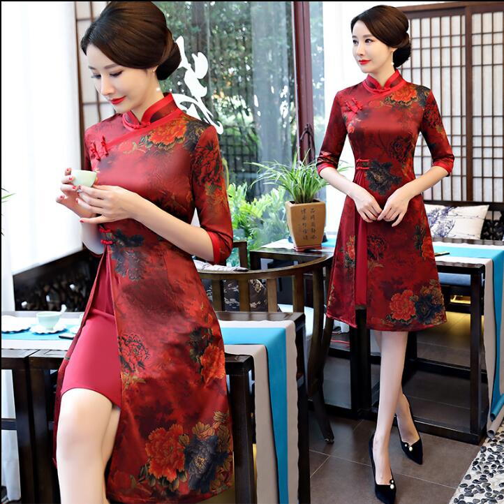 Baju cheongsam wanita on sale modern