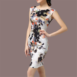 Dress Wanita Cantik & Menawan - Sleeveless Vintage High-end Floral High Quality Dress - Cantik Menawan